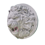 Lion Face Wall Sculpture (50.8 cm × 50.8 cm × 22.9 cm/20" × 20" × 9", 3000 g) | Modern Fiberglass Art with Marble Powder | Majestic Home Decor by Jaipurio